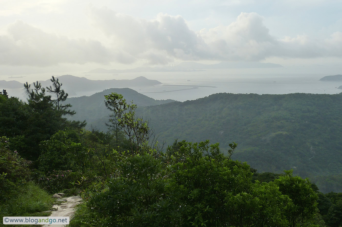 Sunset Peak at Dawn - Lantau Power Station in the Distance